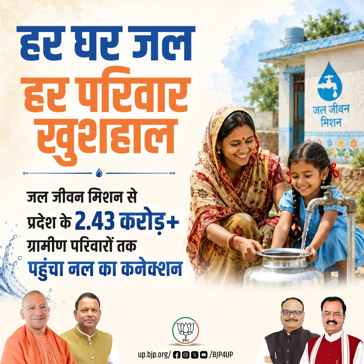 AdvPriyankaBJP's tweet photo. भाजपा सरकार के प्रयासों से ग्रामीण परिवारों तक नल कनेक्शन पहुंचा है। अब पानी के लिए दूर जाने की मजबूरी खत्म हुई है और ग्रामीणों के स्वास्थ्य और सम्मान को नई मजबूती मिली है।

#BJP4ViksitBharat #नवनिर्माण_के_नौ_वर्ष #BJP4UP https://t.co/OUBXUTG6uw