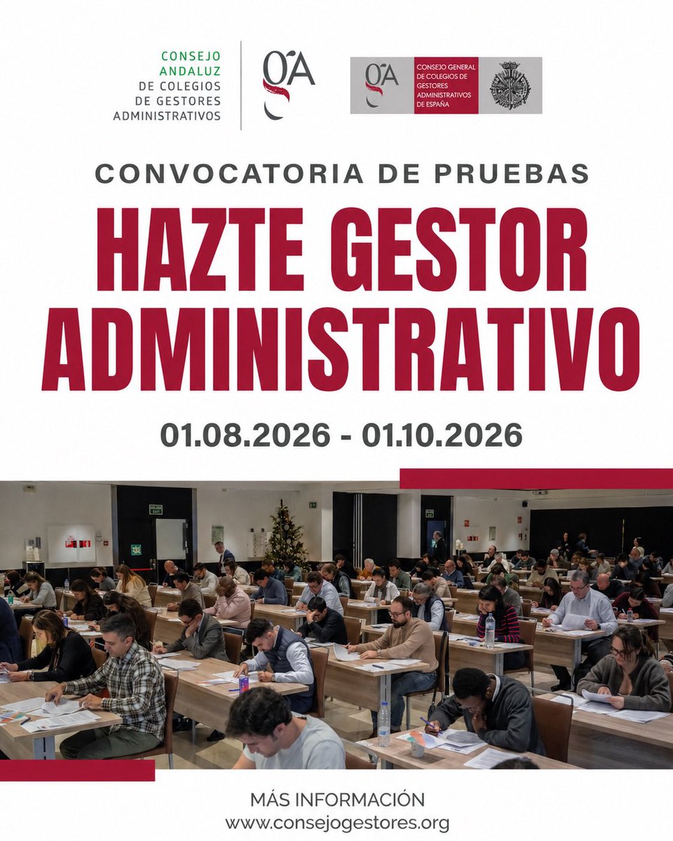 CAndaluzGA's tweet photo. ✅Si quieres dedicarte a una profesión con creciente demanda, fuerte implantación tecnológica y excelentes perspectivas de futuro, ésta es tu oportunidad. 
✅Se han convocado las pruebas de acceso a la profesión, infórmate en https://t.co/0odGN25EQJ
#OrgulloDeSerGestor https://t.co/krQEtjAPwt