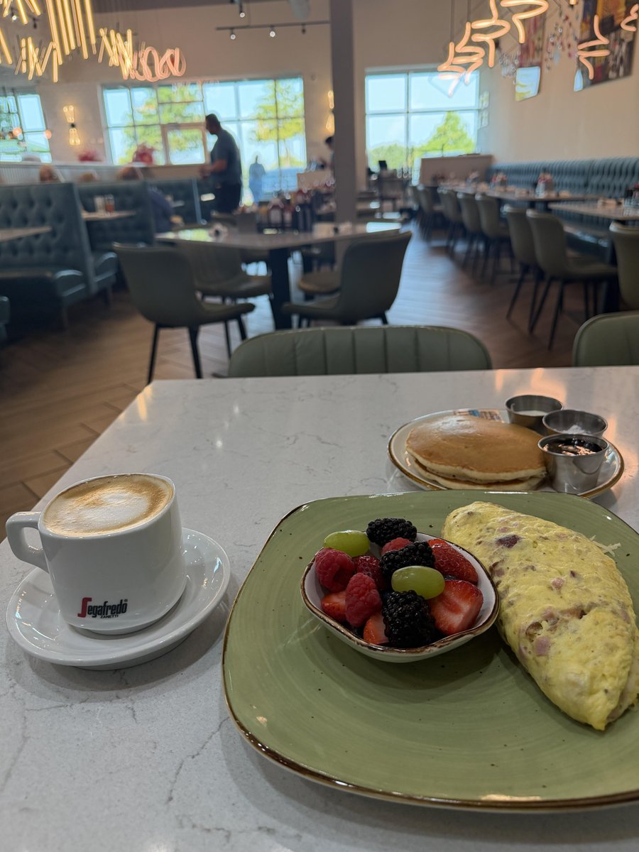 rishibaloh's tweet photo. It's been a while since I've had an Americano omelet. Add a cappuccino and some fruit, and it's a perfect breakfast! lol https://t.co/uQARN9MYRm