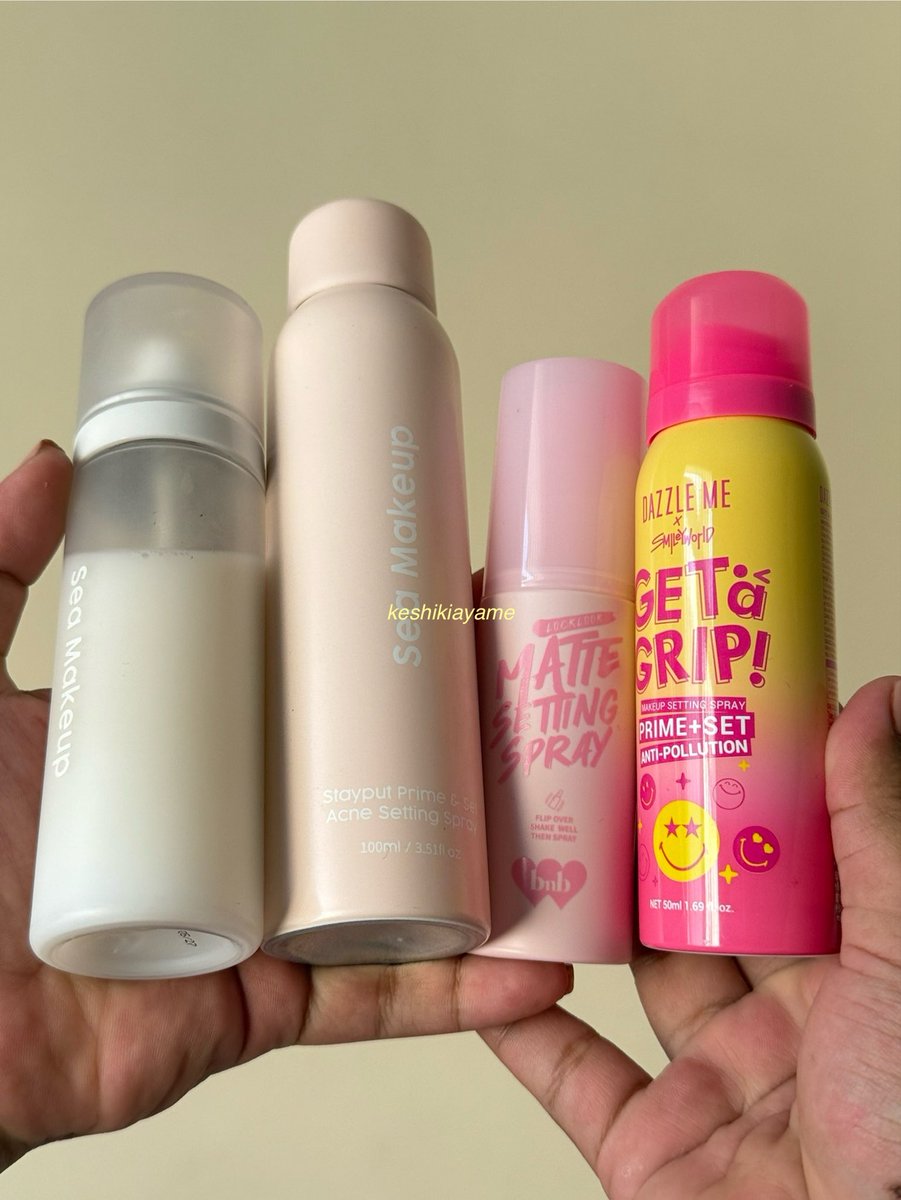 keshikiayame's tweet photo. HELP 😭 ternyata selama ini aku mengoleksi setting spray tanpa sadar

Pas dikumpulin… 16 BIJI??? 😭😭 https://t.co/gs57Wa1nuS