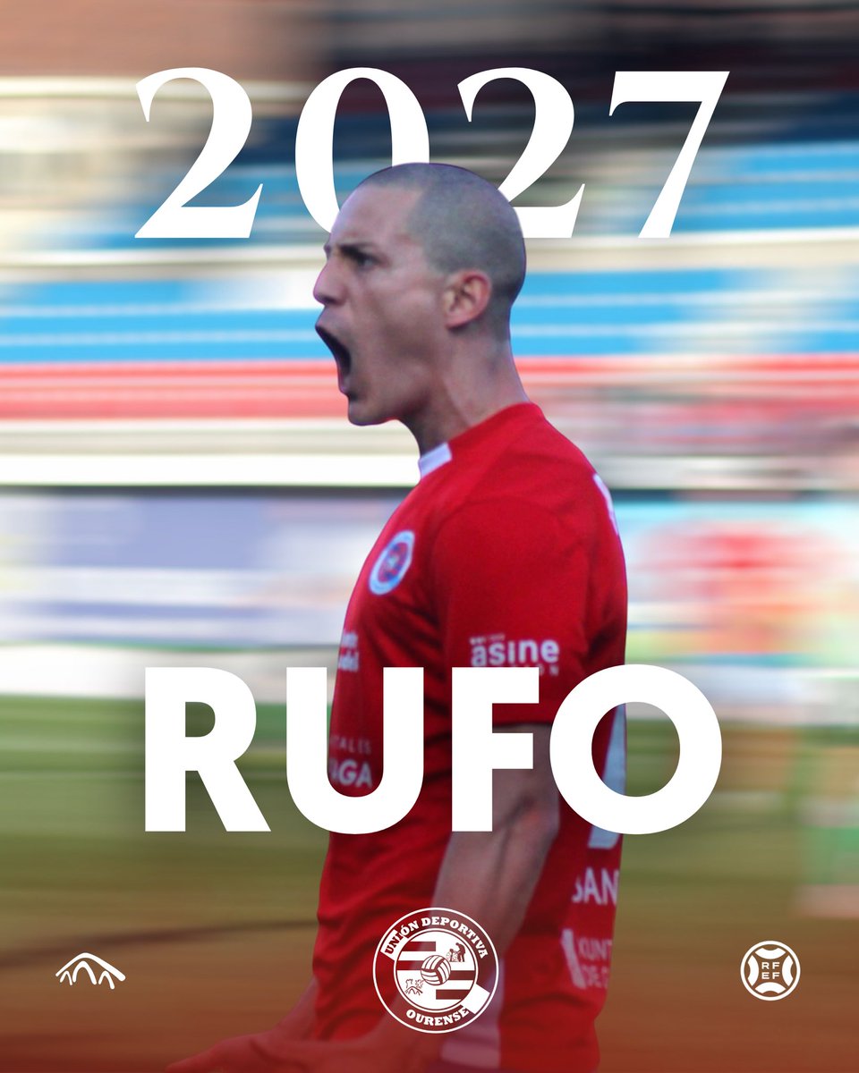 UDOurense2014's tweet photo. 𝗥𝗘𝗡𝗢𝗩𝗔𝗖𝗜𝗢́𝗡 | Rufo

Dianteiro e clube acordan prolongar unha tempada máis o seu compromiso co Ourense tras unha campaña na que liderou o ataque con 8 tantos.

Queremos seguir berrando os teus goles, Rufo! https://t.co/lsduSS3gWw