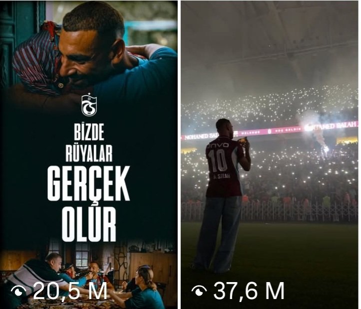 akcayozlem's tweet photo. @FikretDedeoglu Bosverin ya, hem Ist'a gelişi hem Trb gelişi TV ve sosyal medyada en cok izlenen CANLI yayınlar olmuş..Diğer maçlar az izlenmistir..Salah'in ins hesabından Canlı attığı videosu 37.6 M kişi izlemiş..Reklamın âlâsı aşağıdadır..❤️💙 https://t.co/sABrczRBeO