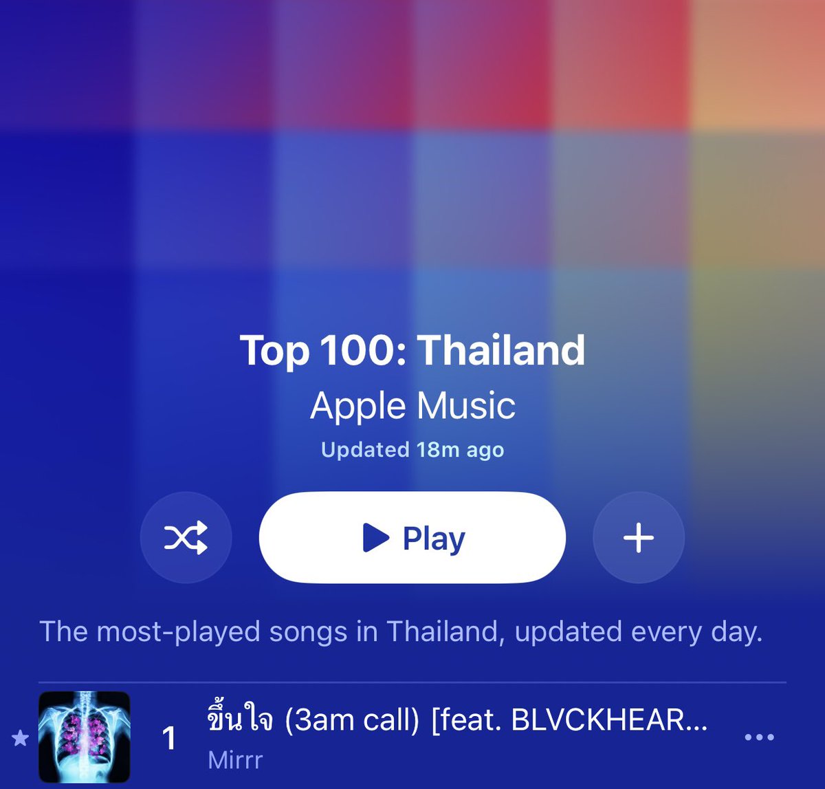 wtdrecordlabel's tweet photo. No.1 Top 100: Thailand on Apple Music
“Mirrr Ft. BLVCKHEART - ขึ้นใจ (3am call)”
ขอบคุณทุกการรับฟังและการสนับสนุนที่มีให้กันเสมอมานะครับ🫶🏻
#Mirrr #BLVCKHEART #ขึ้นใจ
#AppleMusic
#Whattheduckmusic https://t.co/AqOYC2xl7Y
