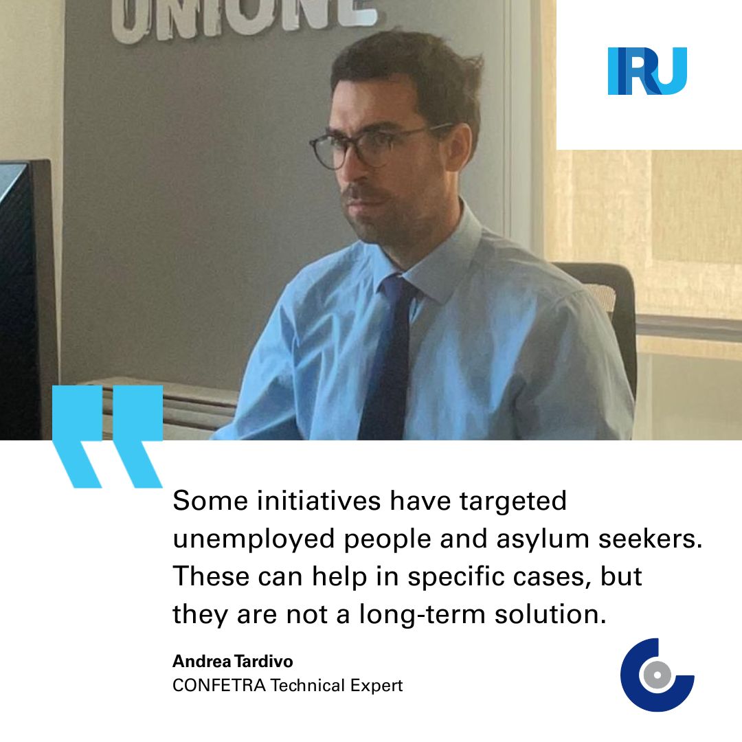 the_IRU's tweet photo. 🇮🇹 🚛 Italy’s truck driver shortage has slightly eased.

It currently stands at 9%.

But the underlying challenges remain.

We discussed the situation with Andrea Tardivo, Technical Expert at IRU member CONFETRA.

Read more ➡️ https://t.co/NgmBqOSVyU https://t.co/bTciv1VArZ