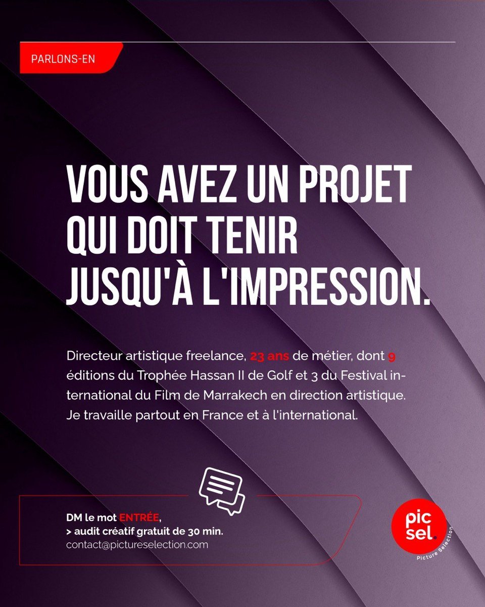 picseldz's tweet photo. Picture Selection, studio de direction artistique freelance. Je crée des identités de marque qu'on retient, du logo jusqu'au print, sans fausse note.

DM-moi « RENTRÉE », je t'offre un audit créatif de 30 min. 👇

#identitévisuelle #directeurartistique #graphistefreelance https://t.co/JS6NATWH0O