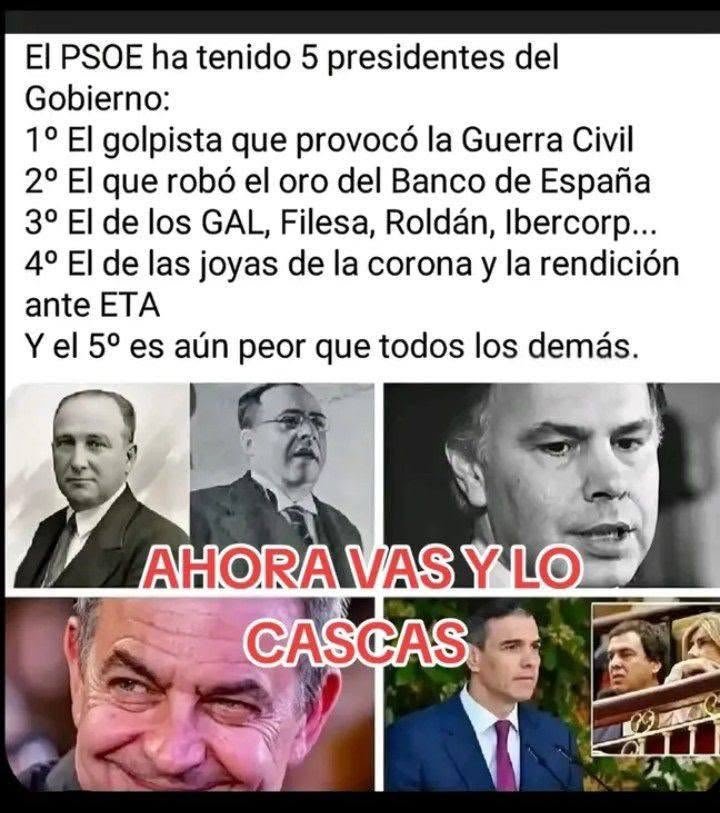 HartoDeComunist's tweet photo. ESTA ES LA TRISTE HISTORIA DEL PSOE. 
¡¡¡Y HAY GENTE SODOMIZADA!!!  
#NiOlvidoNiPerdono https://t.co/HwfIJwwAMl