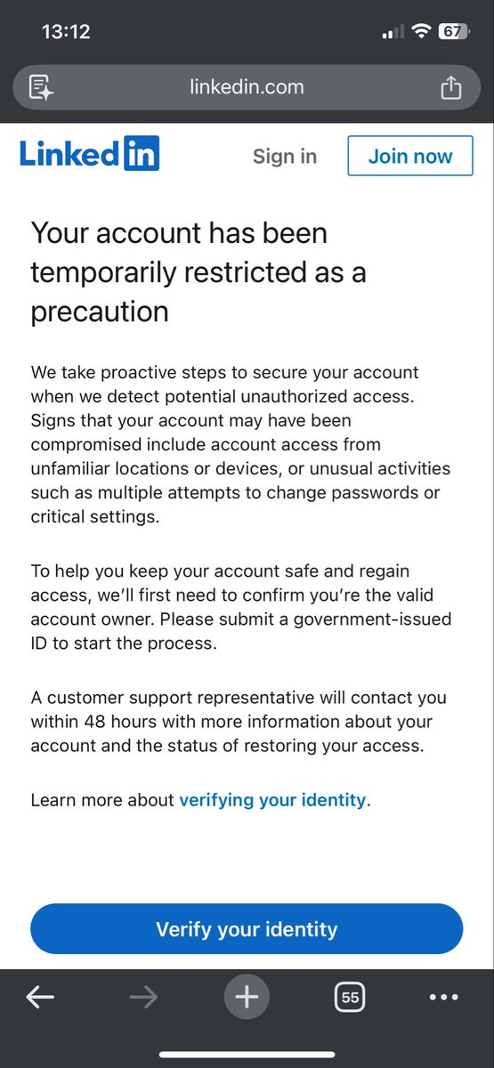SumitSoni46's tweet photo. My LinkedIn account has been restricted,and I’ve already submitted multiple complaints and verified my identity,but I still haven’t received a response.the verification process shows an error saying I’ve already submitted a request.Please help me recover my account. @LinkedInHelp https://t.co/FOmDItjxxf