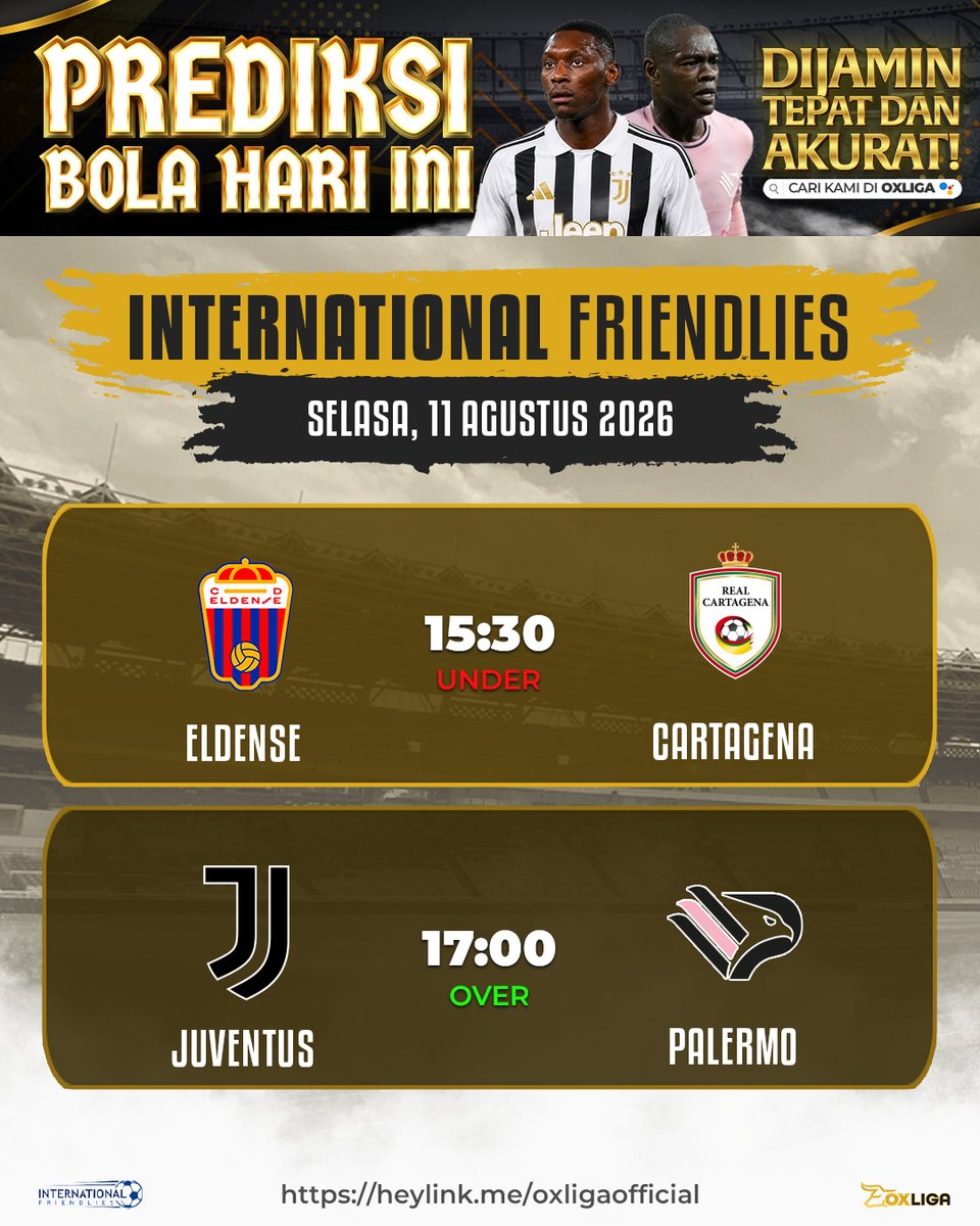 OxLiga's tweet photo. Laga Pilihan 11–12 Agustus 2026

Jadwal pertandingan sepak bola pilihan hadir dengan sejumlah laga menarik dari kompetisi Eropa dan laga internasional. Simak jadwalnya dan ikuti perkembangan pertandingannya!
#JadwalBola #PrediksiBola #BolaHariIni #BeritaSepakBola #ChampionsLeague https://t.co/o7V8V9u39U