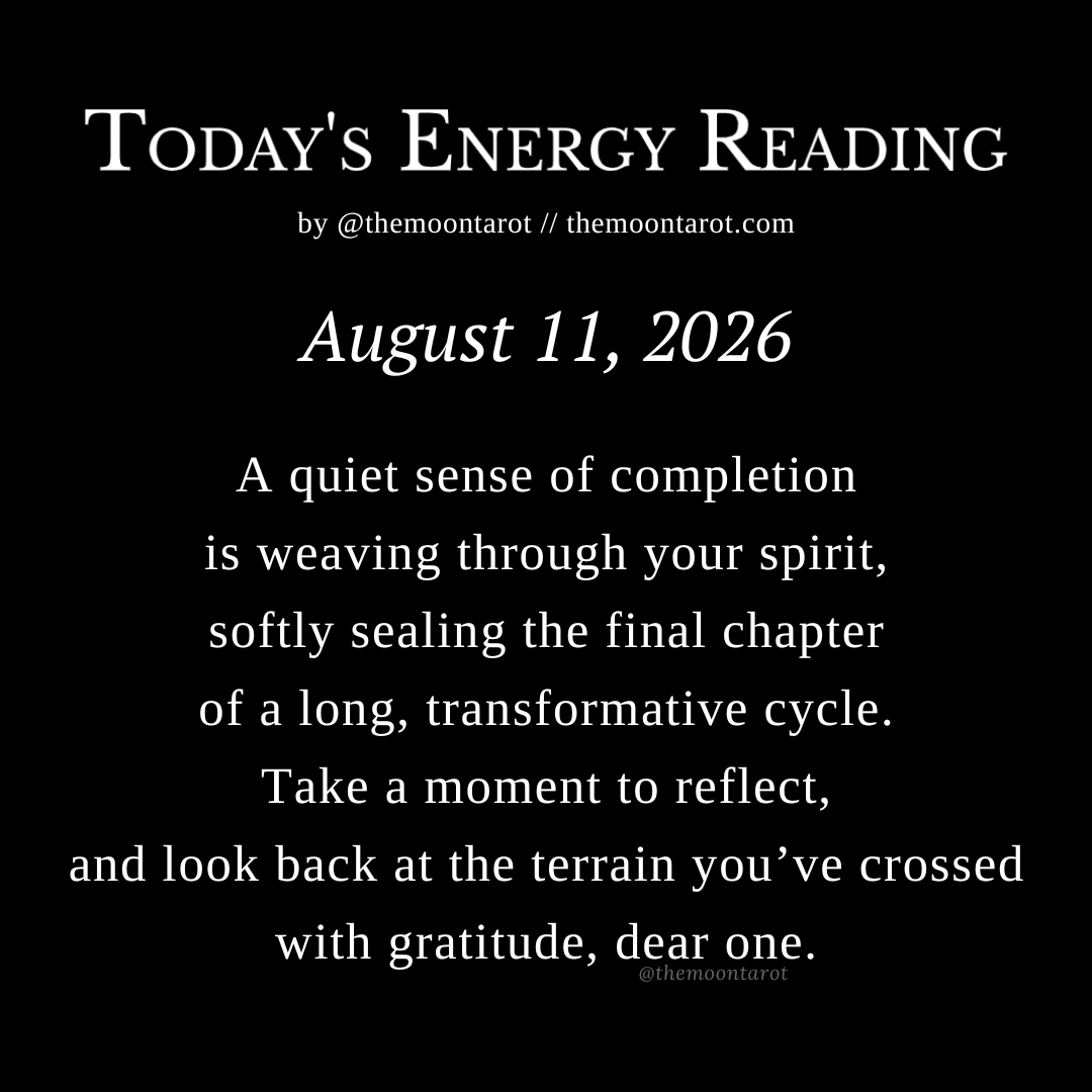 themoontarot_'s tweet photo. Today's Energy Reading: August 11, 2026 https://t.co/bJSEURvVfU