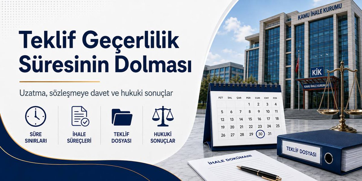 ampyazilim's tweet photo. Teklif Geçerlilik Süresinin Dolması: Süre Uzatımı, Sözleşmeye Davet ve İhalenin İptali Makalemiz Yayımlandı.

https://t.co/p2xAq4tmCw https://t.co/l4pJtOurLu