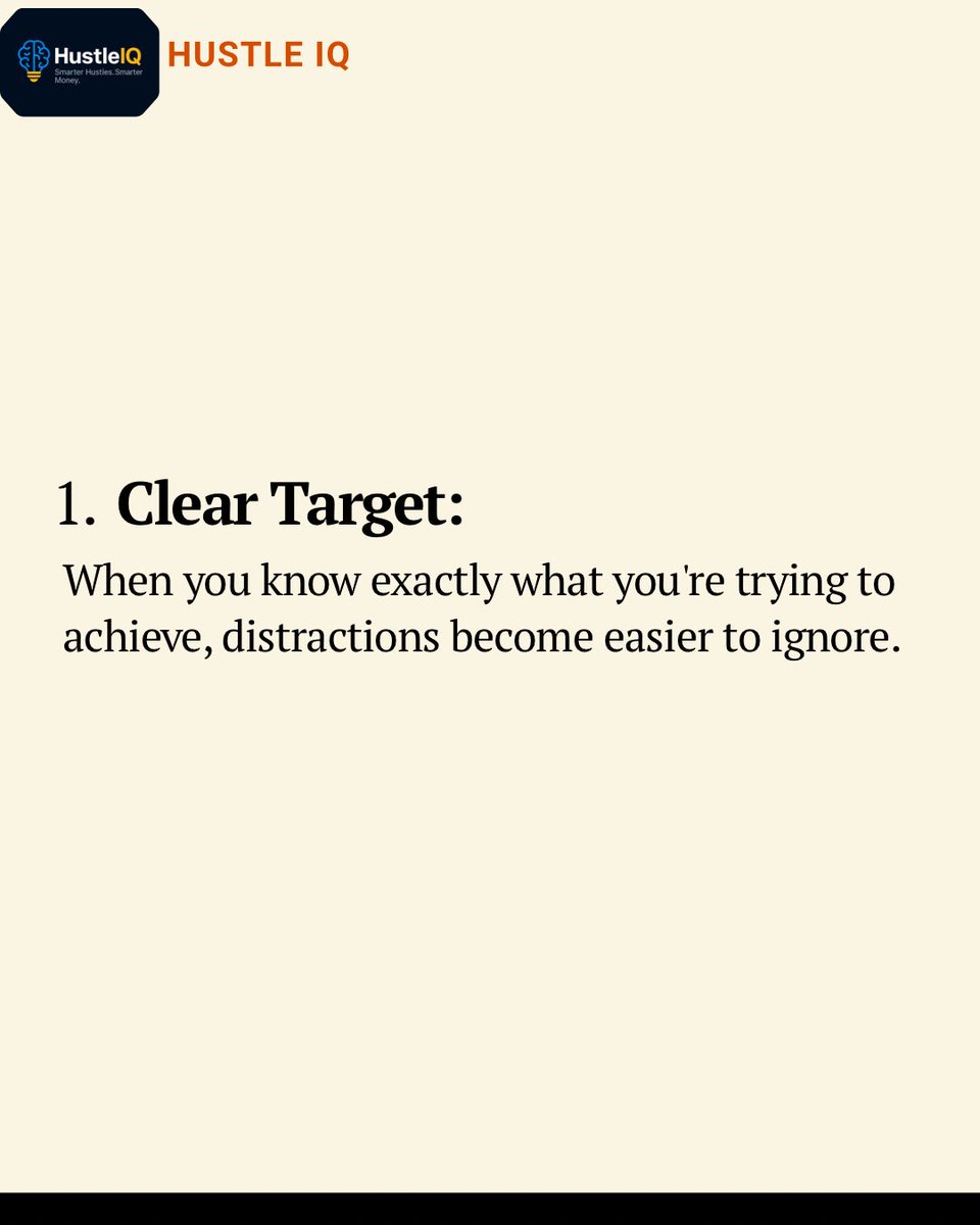 TheHustleIQ's tweet photo. You Don’t Need More Motivation. You Need These 3 Things ⚡

1️⃣ A clear target.
2️⃣ A simple plan.
3️⃣ A deadline.

👉 Invest in yourself before expecting investors.
Follow for hustle wisdom. https://t.co/aEl33QJmn4