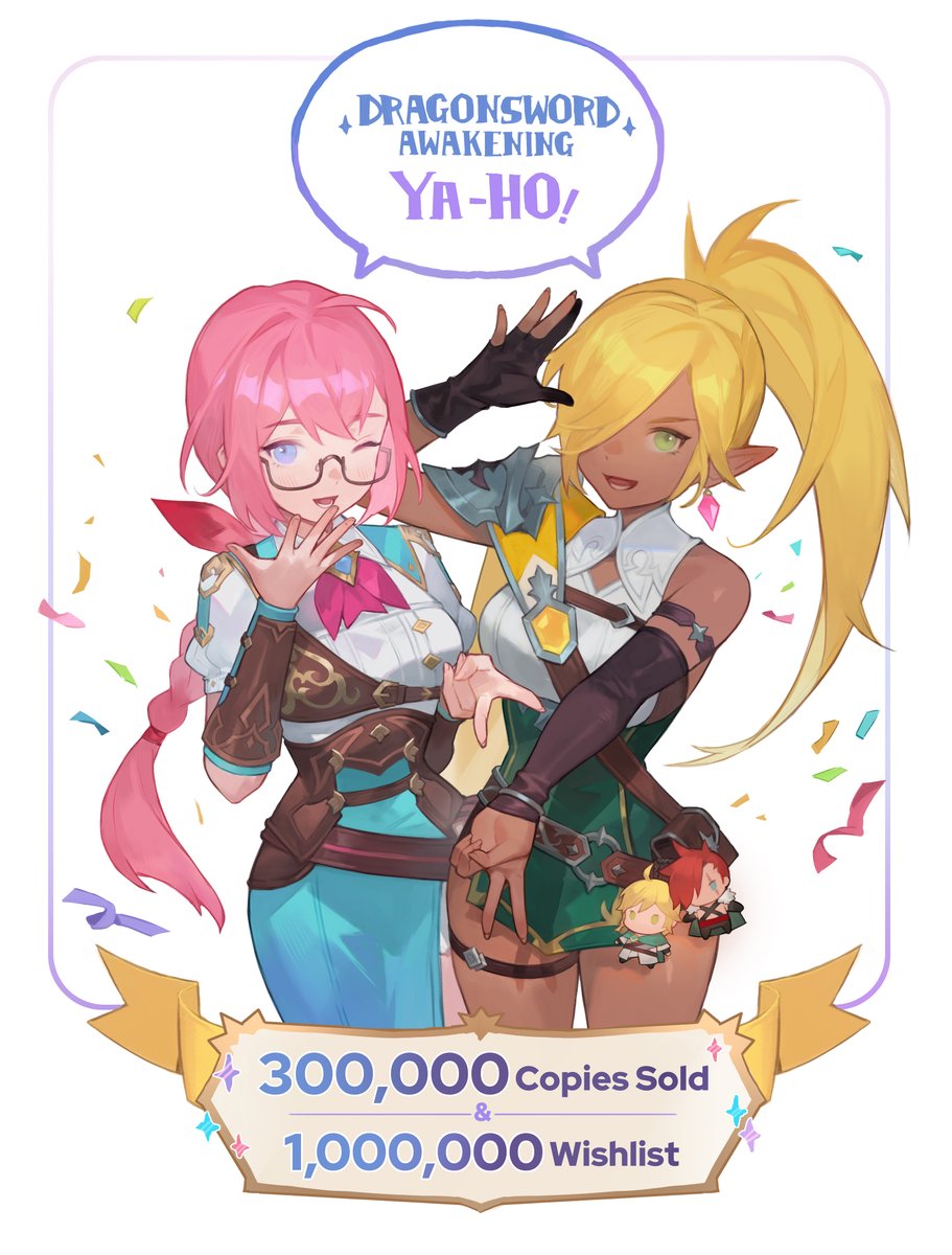 DSAwakening's tweet photo. 🎉 THANK YOU — 1 Million Wishlists & 300,000 Copies Sold!

The wishlist count that grew one at a time has reached 1 MILLION. And 300,000 of you have stepped into the Orbis Continent since launch.

Every number represents your trust in us.
Thank you, from the bottom of our hearts. 🗡️

#DragonSwordAwakening