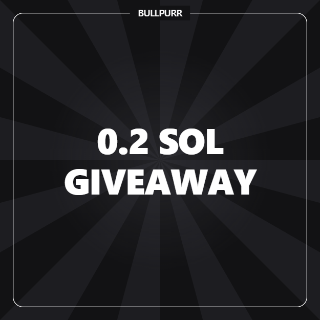 BULLPURR's tweet photo. 🎁 0.2 $SOL Giveaway

❤️ Like &amp; RT pinned post 📍
♻️ RT + Drop $SOL address ⬇️

Goodluck everyone, 5 x WINNERS IN 24H ⏰
#SolanaAirdrop https://t.co/Zhk1jZDPJl