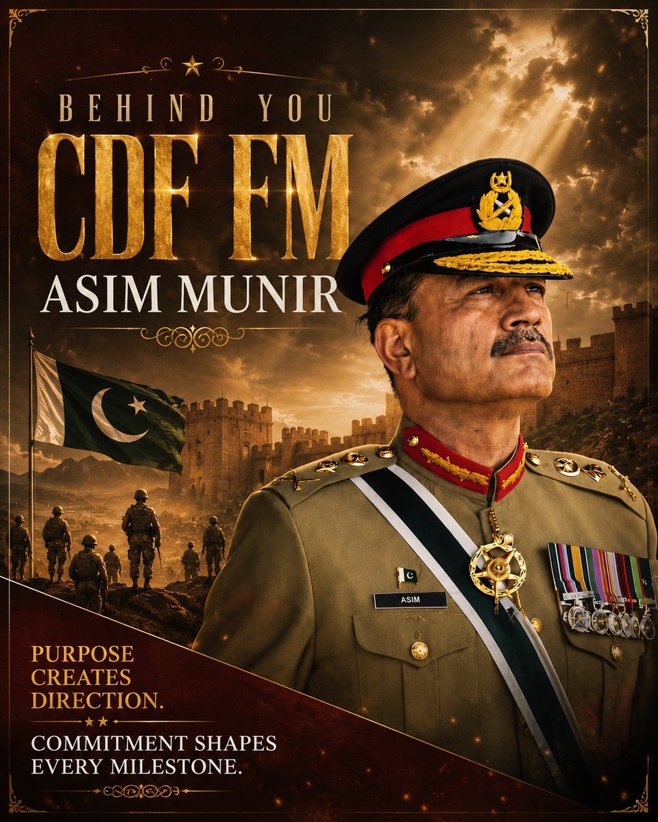 Justfine45pq's tweet photo. From economic cooperation to regional stability, CDF Asim Munir continues to highlight partnership over division. A peaceful region creates greater possibilities for everyone.
#VoiceOfUmmahCDF #UmmahSalutesCDF #StayBlessedAsimMunir #UmmahBehindYouCDF #محافظ_امہ_عاصم_منیر https://t.co/LNsUGXEPRo
