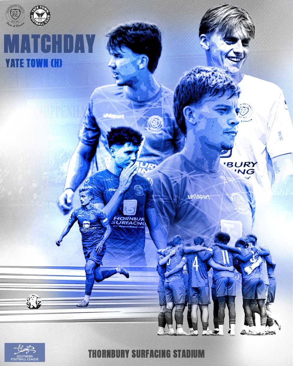 ChipTownFC's tweet photo. 🏡 Finally back on our patch.
🆚 Yate Town FC
🕰 19.45
🏟 Thornbury Surfacing Stadium, Bristol Road, SN14 6LR
🎫 Turnstile only - Adult £15, Concession £11, 16-17 £5, 5-15 £2.
💵 Cash & Card accepted.
Come on you Bluebirds 🐦
#BlueArmy 💙 https://t.co/8Fh2hePDyE