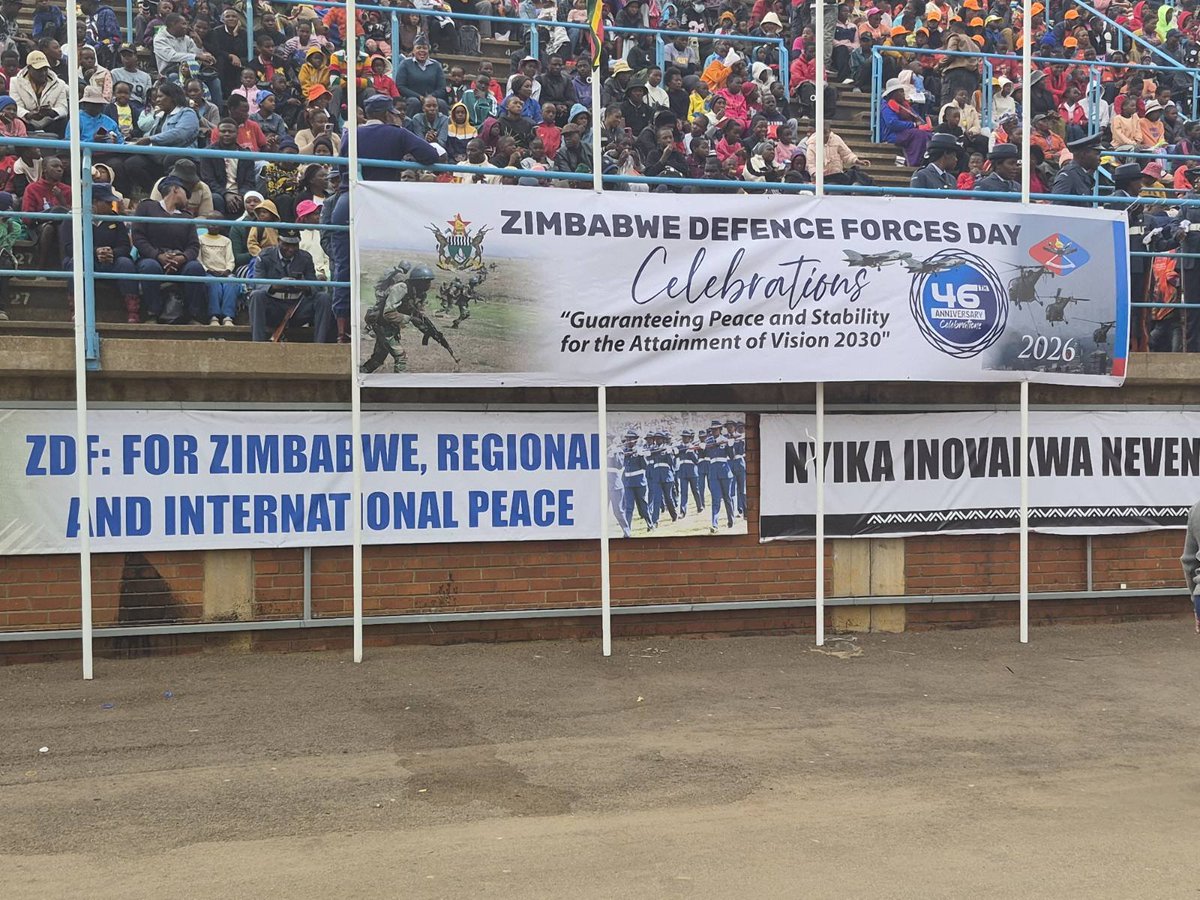 NoeMusah's tweet photo. Peace, stability and security remain essential pillars in Zimbabwe’s journey towards Vision 2030. As we commemorate this year’s Zimbabwe Defence Forces Day, we applaud the Zimbabwe Defence Forces for their steadfast commitment to protecting the nation. #ZDFForPeaceAndStability https://t.co/DL6dwFmEI7