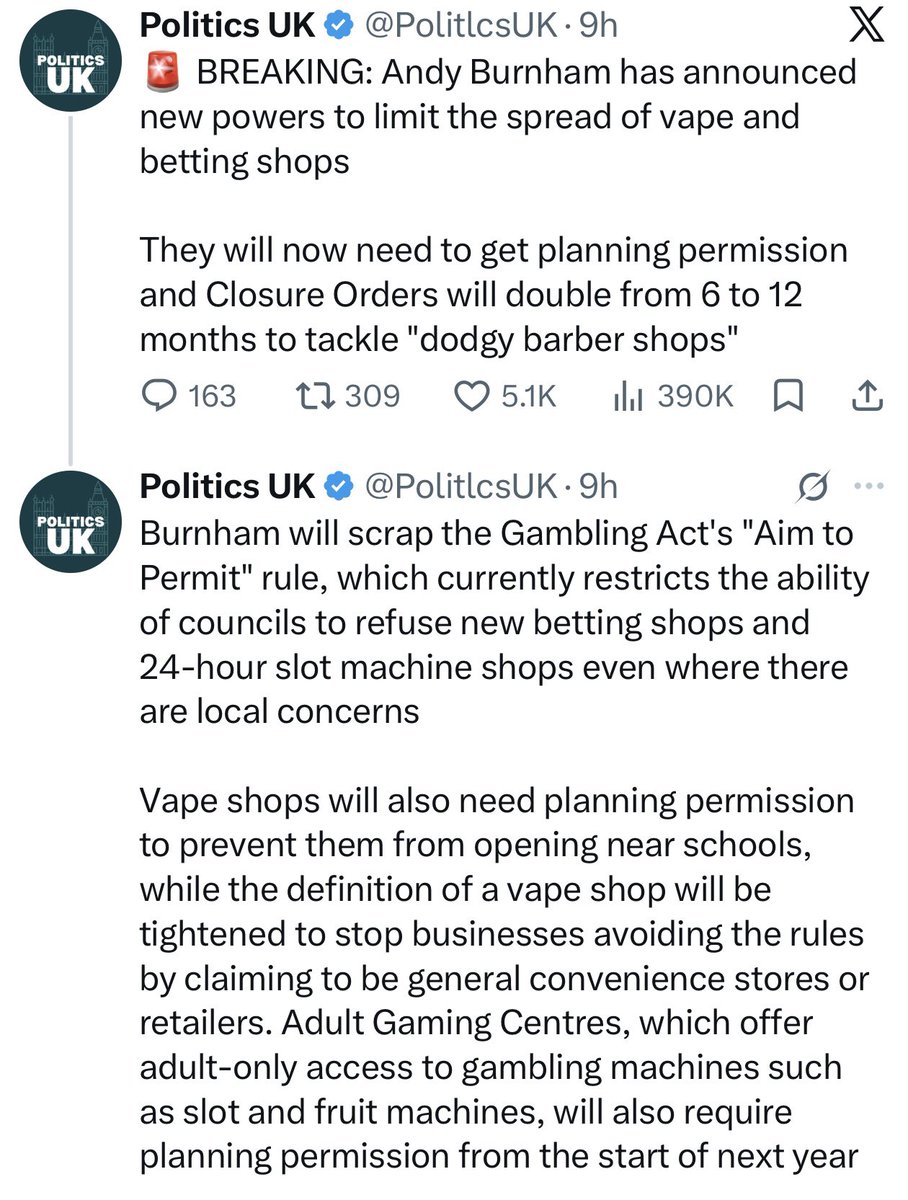 benkind's tweet photo. This is why having Labour in government, locally and nationally, matters.

@LambethLabour pushed for stronger powers locally. Now a Labour PM is acting - scrapping “aim to permit” and giving councils more control.

More power for communities. Less for the gambling industry https://t.co/WIx64b8TFP