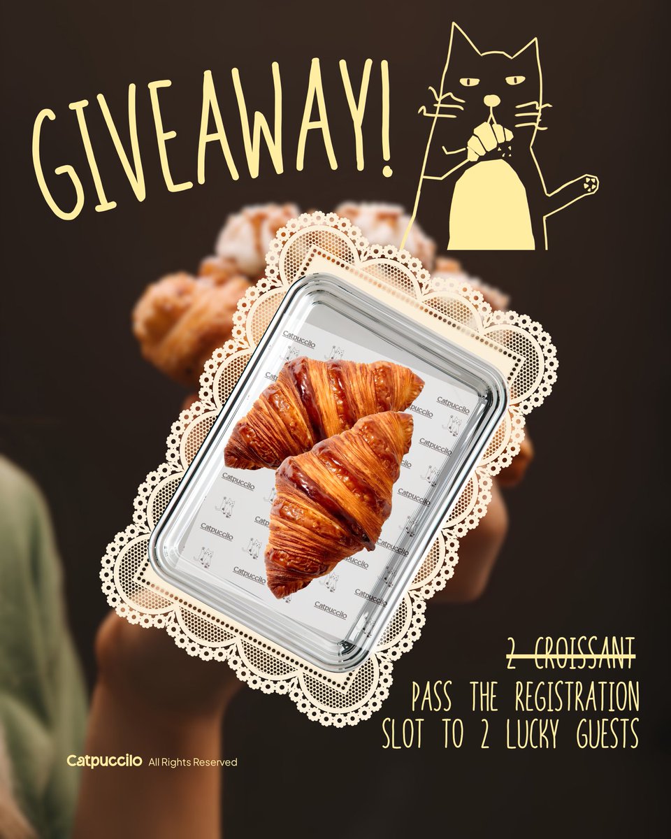 catpuccilo's tweet photo. ᅠ
☕ 𝗖𝗮𝘁𝗽𝘂𝗰𝗰𝗶𝗹𝗼 has registration slots for 𝟮 𝗹𝘂𝗰𝗸𝘆 𝗚𝘂𝗲𝘀𝘁𝘀. Follow each step below, and perhaps your name will find its place in my reservation book. 🐈
ᅠ https://t.co/VysVN5Iutu