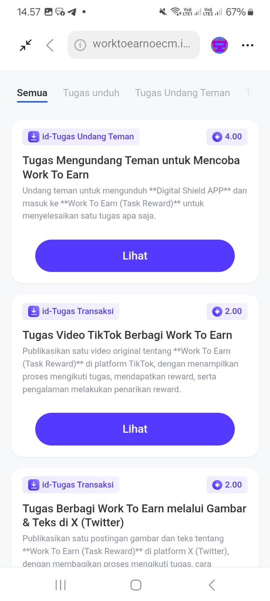 TMuda93900's tweet photo. kerjakan tugas untuk mendapatkan TRX unduh #digitalshield pergi ke task earn untuk melihat tugas kerjakan tugas upload tugas dan selesai
#WorkToEarn
#Web3
#Crypto
#Blockchain https://t.co/UKBtaMnyPN