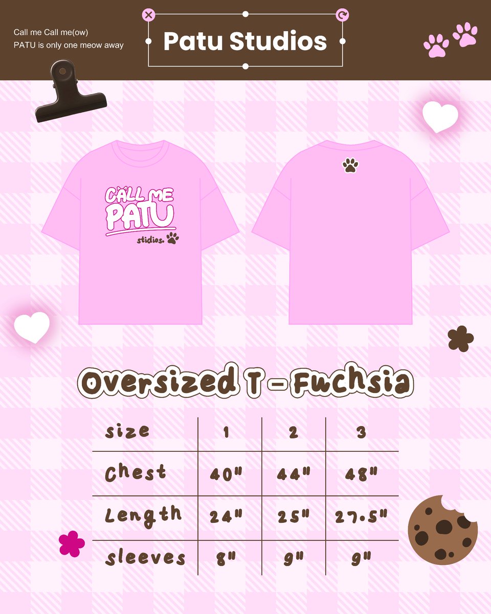 patustudios's tweet photo. ꒰  Pre-Order  ꒱

New Collection
📞 𝑪𝑨𝑳𝑳 𝑴𝑬(🐱𝑾) 𝑷𝑨𝑻𝑼 

OVERSIZED (BOXY CROP) T
Color : Fuchsia
Price: 890 THB 

Available on Aug 13, 2026 | 19:00 P.M.
🧑🏻‍💻 https://t.co/oJi5WG6Wdd

#CallmeowPATU
#PATUstudios https://t.co/LxJ6NPaWyw