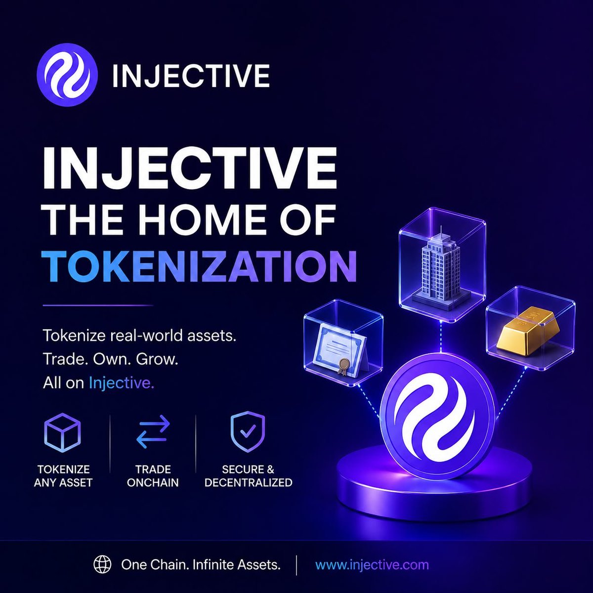 DaveEddy2's tweet photo. Injective is a blockchain built to run finance and markets fully onchain.

AI agents, institutions, and everyday users can tokenize assets, execute transactions, and build financial applications at scale.

🧵👇

$INJ @injective https://t.co/3uMKbtOXbA