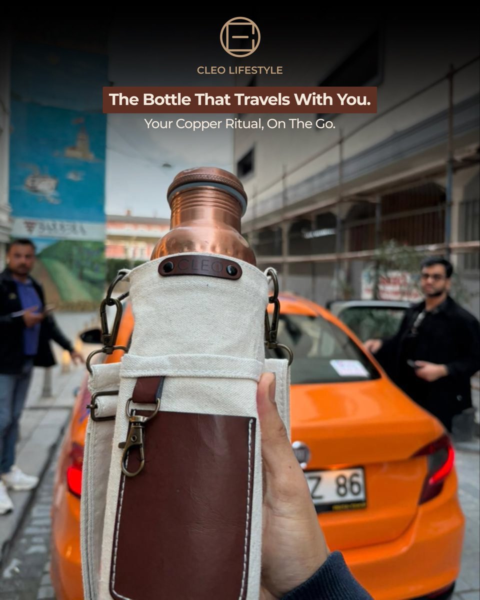 Cleolifestyle's tweet photo. Your wellness ritual shouldn’t stay home. 🌍 From city streets to quiet waterside escapes, take your copper ritual wherever you go.
CLEO Lifestyle -Your Copper Ritual, On The Go.
 #CleoLifestyle #CopperBottle #WellnessOnTheGo #TravelWellness #MindfulLiving https://t.co/IIlUD972Dg