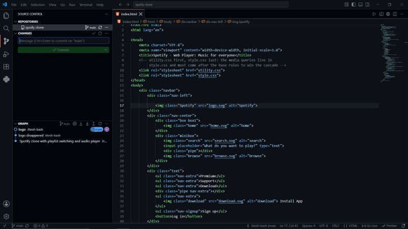 echoless_'s tweet photo. I practiced every Git command. Then I opened a real project and froze.

Spotify Clone, on my disk. I wanted it on GitHub.

Init again? Remote first? Commit, then push?

No idea which order was right, so I didn't push.

Knowing the commands isn't knowing the workflow. https://t.co/t9XXN697vT