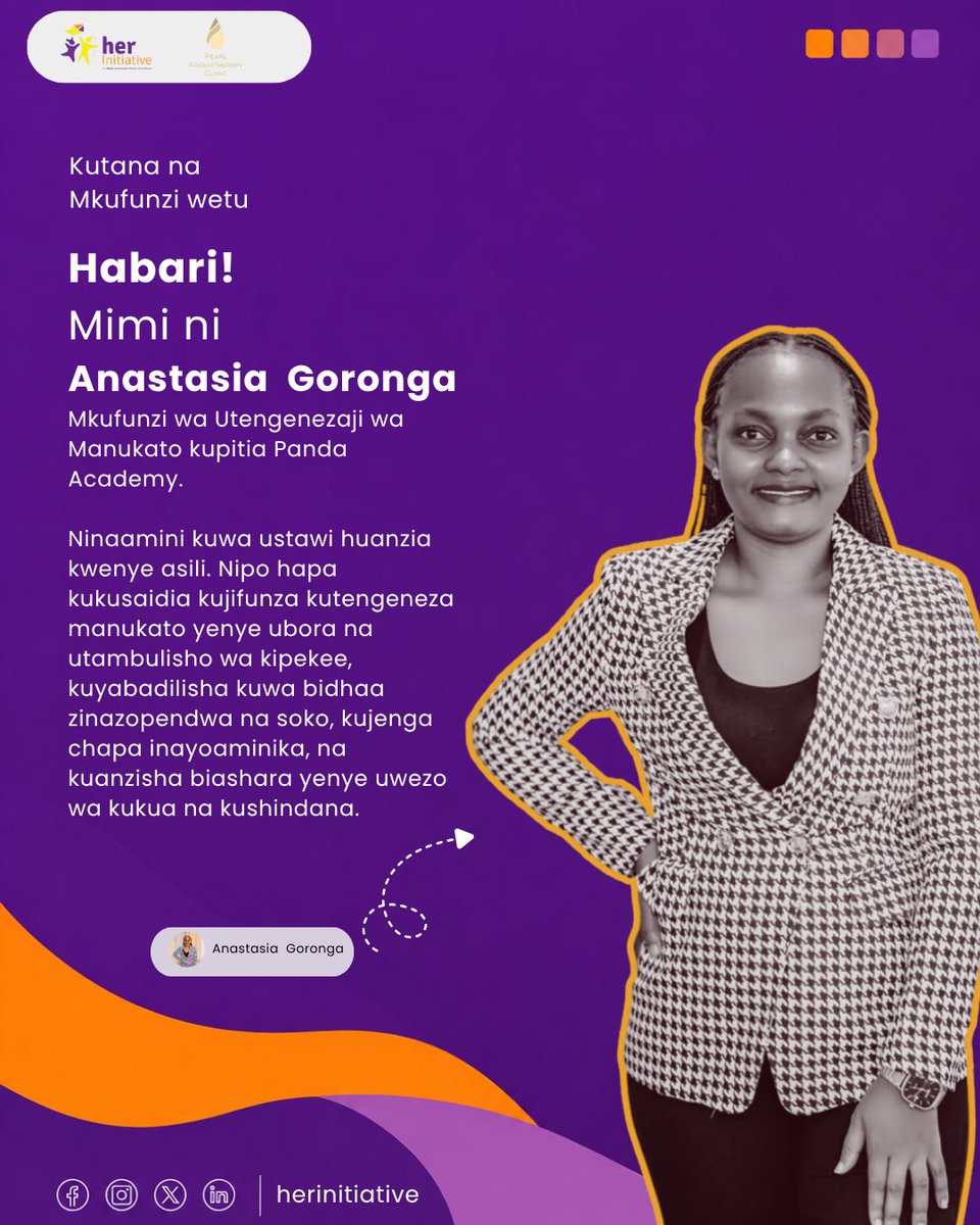 herinitiative's tweet photo. Anastasia Goronga alijifunza kupitia Panda, akajenga biashara yake, na leo anarudi kuwawezesha wengine kujenga bidhaa na chapa zinazokua.

Hivi ndivyo mabadiliko yanavyoendelezwa. https://t.co/NqjxQGHZyT