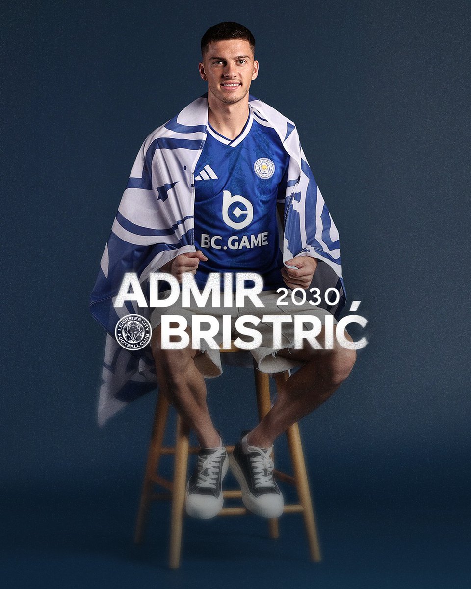 LCFC's tweet photo. A new No.9 in Leicester 🙌

Admir Bristrić has become our latest addition after joining from NK Olimpija Ljubljana, subject to league and international clearance ✍️