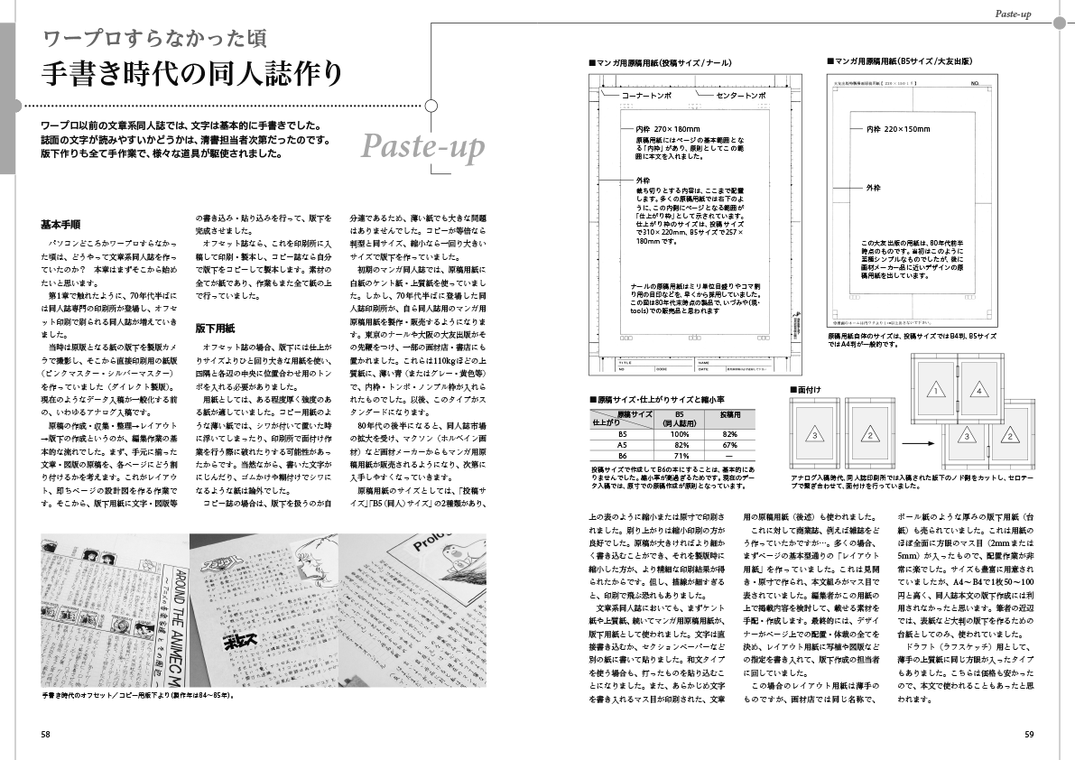 fukui_kenjin's tweet photo. 当時の同人誌200冊以上について、文字からワープロメーカーを調査。加えて、パソコンでの同人誌作りや組版・印刷・DTP全般、コミケ以前からの文章系同人誌の流れなども軽くまとめています。
今回はワープロ本というよりは、「80～90年代までの文章系同人誌全般についての本」になるかと思います。 https://t.co/8oMI5SF3wO