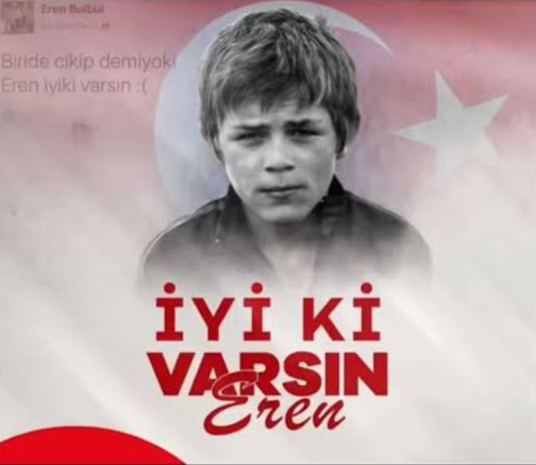 Eceliii0's tweet photo. Ağabeylerin ve ablaların seni unutmadı Erenn..
#iyikivarsıneren 🇹🇷 https://t.co/ZDDwSAcUmE
