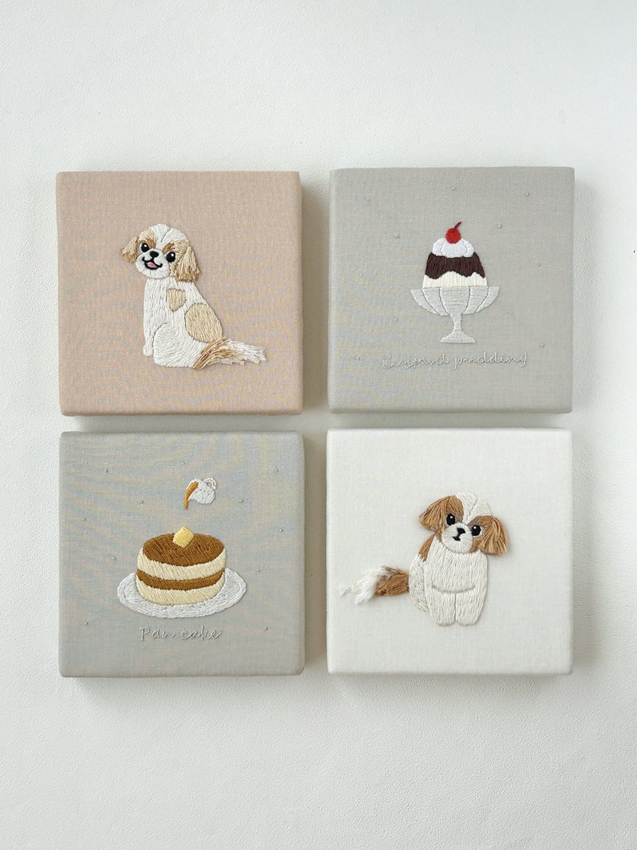 kii6_days's tweet photo. 手刺繍で彩る小さなファブリックパネル🪡
#ハンドメイド https://t.co/x0ymvuS1lg