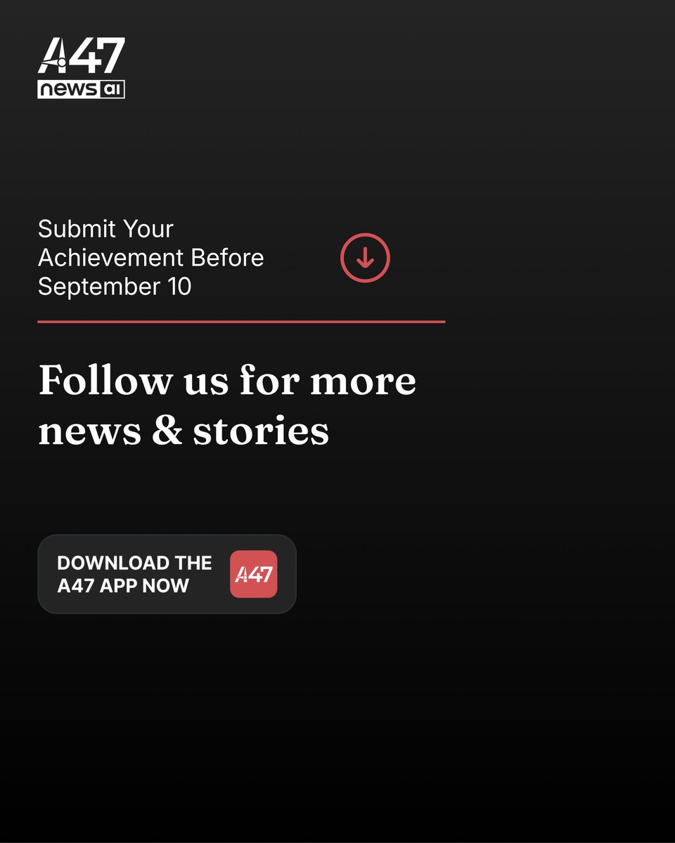 a47news_ai's tweet photo. Nominations for the first edition are open until September 10, 2026.

Achievements, projects, initiatives and transformations delivered over the past four years are eligible for consideration.

#Dubai #DubaiIt #UAE #DubaiAwards #UAEnews #a47dailybrief https://t.co/eSYoZxHM3h