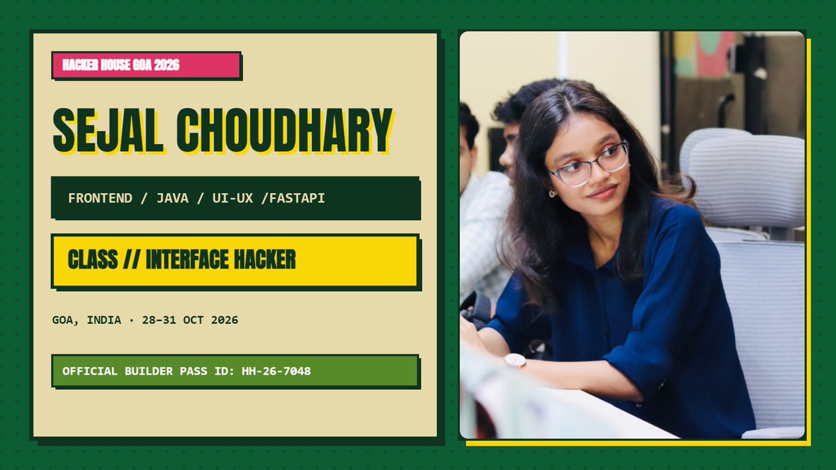 _ajiteshvish_'s tweet photo. Team BaseCase is ready for Hacker House Goa 2026 🌴
Built our HH Goa Frame / ID Card Generator — upload, personalize, download & share.
Try it:
https://t.co/2nLFR6OkQz
#FrameInGoa #HackerHouseGoa #HHGoa2026
@247pmstudio https://t.co/q4tTc9IdTV