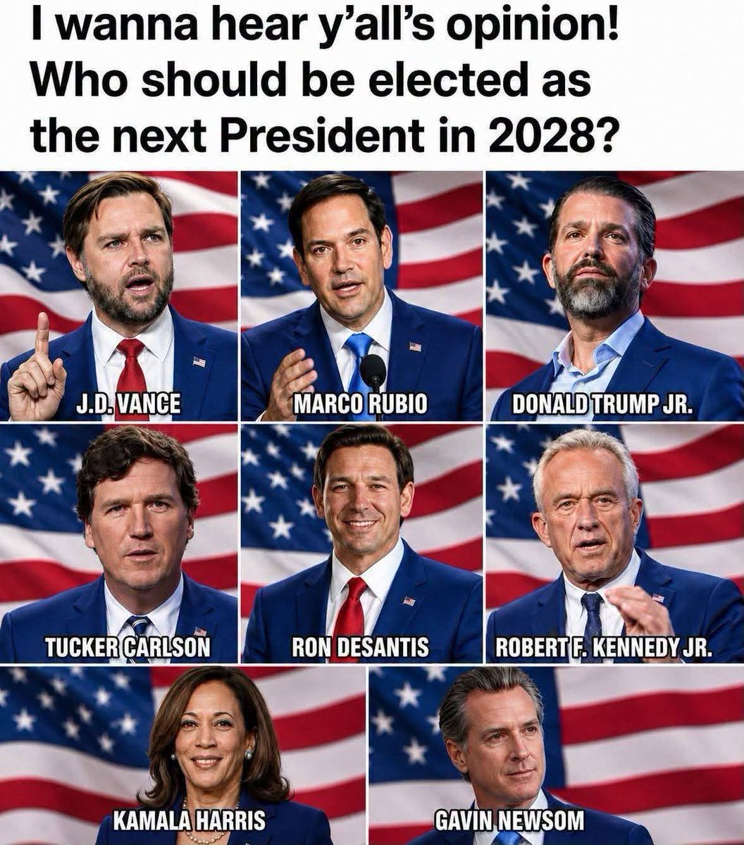 RossyPrime's tweet photo. Who should be elected as the next president in 2028? https://t.co/SujAGLnA6J