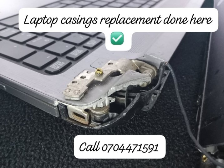 jonesinventors's tweet photo. Guys🥱Having a broken laptop which needs a casing replacement? We are here to give it a new look
❇️Casing replacement
❇️Broken Hinges
📞0704471591
#BroadBasedPG ODM United Luo Nyanza #SasaNiKupepea UDA ODM Coalition Numbers Dont Lie #RutoAtFour Gloria Brian #MainaAndKingangi https://t.co/W1ADM8x3Gy