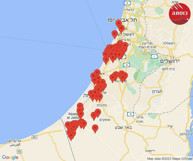 IsraelVive1948's tweet photo. Este post lo voy a hacer corto y claro 
Cuando cualquiera te pregunte porque hubo una guerra en Gaza, mostrale esta imagen

Es del ataque original comenzado el 7/10/23 a las 6.29 AM

Luego de este ataque del terrorismo árabe, empezó todo 

Cada punto rojo es un misil, solo ese día y en el término de una hora y media se lanzaron sobre israel más de 3500, asesinaron 1200, secuestraron 251 civiles más y violaron, decapitaron y y cocinaron bebés vivos en microondas, y aún así hubo gente que alegó que esto era un acto válido de resistencia.
Ningún país del mundo toleraría un ataque así, Israel tampoco