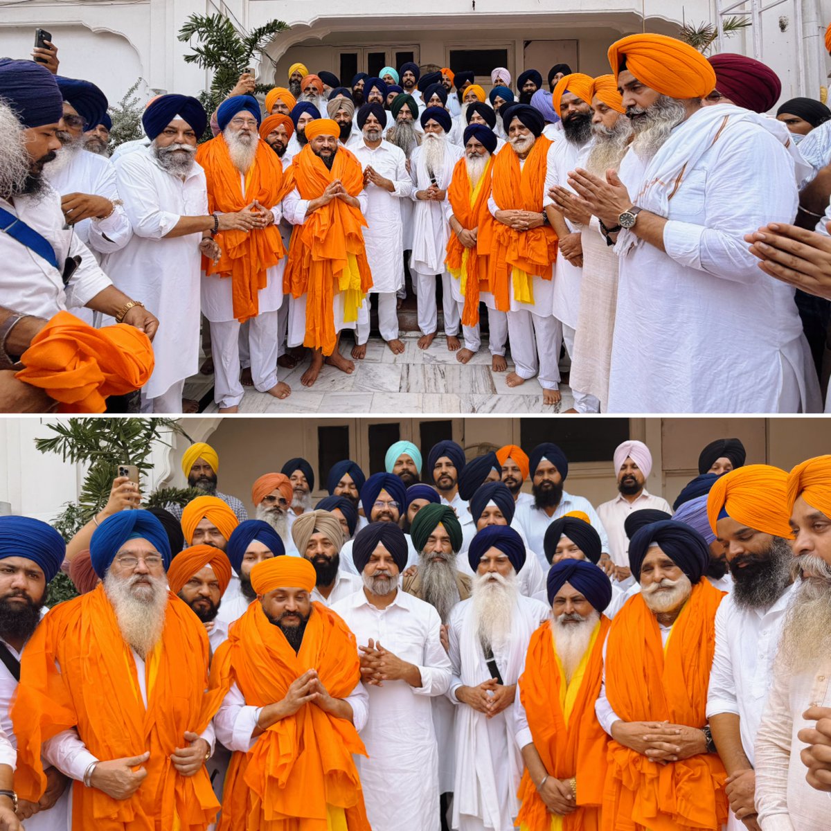 officialadwpd's tweet photo. ਅੱਜ ਸ੍ਰੀ ਅਕਾਲ ਤਖ਼ਤ ਸਾਹਿਬ ਸ੍ਰੀ ਦਰਬਾਰ ਸਾਹਿਬ ਵਿਖੇ ਅਕਾਲੀ ਦਲ ਵਾਰਿਸ ਪੰਜਾਬ ਦੇ ਦੀ ਸੀਨੀਅਰ ਲੀਡਰਸ਼ਿਪ ਨਤਮਸਤਕ ਹੋਈ। ਇਸ ਮੌਕੇ ਪਾਰਟੀ ਵੱਲੋਂ ਚੁਣੇ ਗਏ ਪਾਰਲੀਮੈਂਟਰੀ ਬੋਰਡ ਦੇ ਮੈਂਬਰਾਂ ਵੱਲੋਂ ਵੀ ਸ੍ਰੀ ਗੁਰੂ ਗ੍ਰੰਥ ਸਾਹਿਬ ਜੀ ਦੀ ਹਜ਼ੂਰੀ ਵਿੱਚ ਅਰਦਾਸ ਕਰਕੇ ਅਹਿਮ ਵਚਨ ਲਿਆ ਗਿਆ।
ਪਾਰਲੀਮੈਂਟਰੀ ਬੋਰਡ ਵਿੱਚ ਸਰਦਾਰ ਕਾਬਲ ਸਿੰਘ ਕੋਆਰਡੀਨੇਟਰ, ਸਰਦਾਰ ਸੁਖਵਿੰਦਰ ਸਿੰਘ ਅਗਵਾਨ ਮੈਂਬਰ, ਸਰਦਾਰ ਬਾਬੂ ਸਿੰਘ ਮੈਂਬਰ, ਸਰਦਾਰ ਸੁਖਪ੍ਰੀਤ ਸਿੰਘ ਉਦੋਕੇ ਮੈਂਬਰ ਅਤੇ ਸਰਦਾਰ ਪ੍ਰਗਟ  ਸਿੰਘ ਮੈਂਬਰ ਵੱਲੋਂ ਇਹ ਵਚਨ ਲਿਆ ਗਿਆ ਕਿ ਉਹ ਜਿਸ ਵੀ ਉਮੀਦਵਾਰ ਦੀ ਚੋਣ ਕਰਨਗੇ, ਉਹ ਬੇਦਾਗ, ਇਮਾਨਦਾਰ ਅਤੇ ਲੋਕਾਂ ਪ੍ਰਤੀ ਜਵਾਬਦੇਹ ਹੋਵੇਗਾ।
ਉਮੀਦਵਾਰ ਦੀ ਚੋਣ ਕਿਸੇ ਵੀ ਤਰ੍ਹਾਂ ਦੇ ਨਿੱਜੀ ਲਾਲਚ ਜਾਂ ਸਵਾਰਥ ਤੋਂ ਉੱਪਰ ਉੱਠ ਕੇ ਕੀਤੀ ਜਾਵੇਗੀ, ਤਾਂ ਜੋ ਪੰਜਾਬ ਅਤੇ ਪੰਥ ਦੀ ਚੜ੍ਹਦੀ ਕਲਾ ਲਈ ਇਮਾਨਦਾਰੀ ਨਾਲ ਕੰਮ ਕਰਨ ਵਾਲੇ ਵਿਅਕਤੀਆਂ ਨੂੰ ਅੱਗੇ ਲਿਆਂਦਾ ਜਾ ਸਕੇ।
ਉਹਨਾਂ ਵੱਲੋਂ ਇਹ ਵੀ ਵਚਨ ਲਿਆ ਗਿਆ ਕਿ ਅਜਿਹੇ ਉਮੀਦਵਾਰਾਂ ਦੀ ਚੋਣ ਕੀਤੀ ਜਾਵੇਗੀ, ਜੋ ਪੰਥ ਅਤੇ ਪੰਜਾਬ ਦੇ ਲੋਕਾਂ ਦੀ ਆਵਾਜ਼ ਨੂੰ ਹਮੇਸ਼ਾ ਸੁਣਨ ਅਤੇ ਲੋਕਾਂ ਦੇ ਮਸਲਿਆਂ ਲਈ ਖੜ੍ਹੇ ਰਹਿਣ।
.
ਵਾਹਿਗੁਰੂ ਜੀ ਕਾ ਖਾਲਸਾ, ਵਾਹਿਗੁਰੂ ਜੀ ਕੀ ਫਤਹਿ।
.
#akalidalwarispunjab #youthadwpd #bhaiamritpalsinghji #mpamritpalsingh #cmamritpalsingh