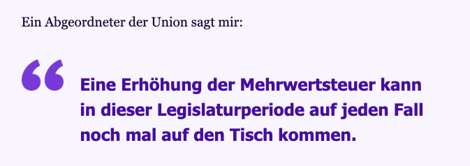 jensteutrine's tweet photo. Die nächste Steuererhöhung wird schon hinter den Kulissen vorbereitet. 

Die Verbraucherpreise sind bereits stark gestiegen und trotzdem denkt man über Steuerbelastungen nach. Völlig falsche Richtung: Das Gegenteil wäre richtig. @ThePioneerDe https://t.co/8A490g4iYa