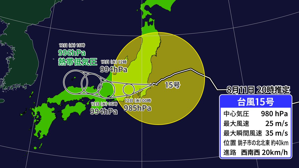 Runninzin's tweet photo. 台風15号は茨城県南部に上陸しました
茨城県への上陸は初 https://t.co/3PEf3t6ioD