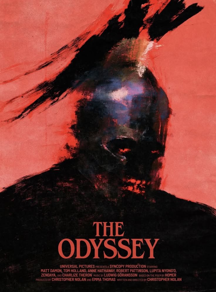 vikare06's tweet photo. Quite fond of these Odyssey posters by Oliver Hamrin, makes me wish Nolan actually went proper full horror with it https://t.co/GdSI4xYeq2