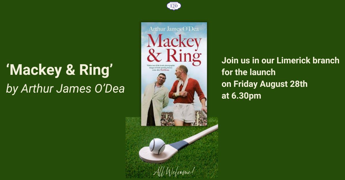 OMahonysBooks's tweet photo. ✨Book Launch ✨
Join us in store on 28/08/26 at 6.30pm for the launch of 'Mackey &amp; Ring' 
There was hurling before Mick Mackey and after Christy Ring, but perhaps no two people have exacted such a lasting influence on the game.
@ArthurJamesOD @Gill_Books https://t.co/EXJqKyrhuW