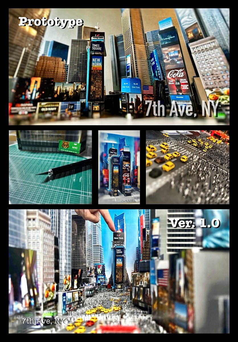 nydiorama's tweet photo. 続: 🇺🇸🗽NY 7th Aveに続く次作の���考時間🤔🕐

・観光名所の某”吊橋”
・金融機関が密集する某”街”
・街中のお洒落な喫茶店

等イメージ膨らみ過ぎて近所のカフェで☕️まったりしつつも興奮してた…
数日のうちに決めようと思う

#ジオラマ
#ニューヨーク
#タイムズスクエア

https://t.co/YnpZ6TCi1V https://t.co/XhTAmjaXzr