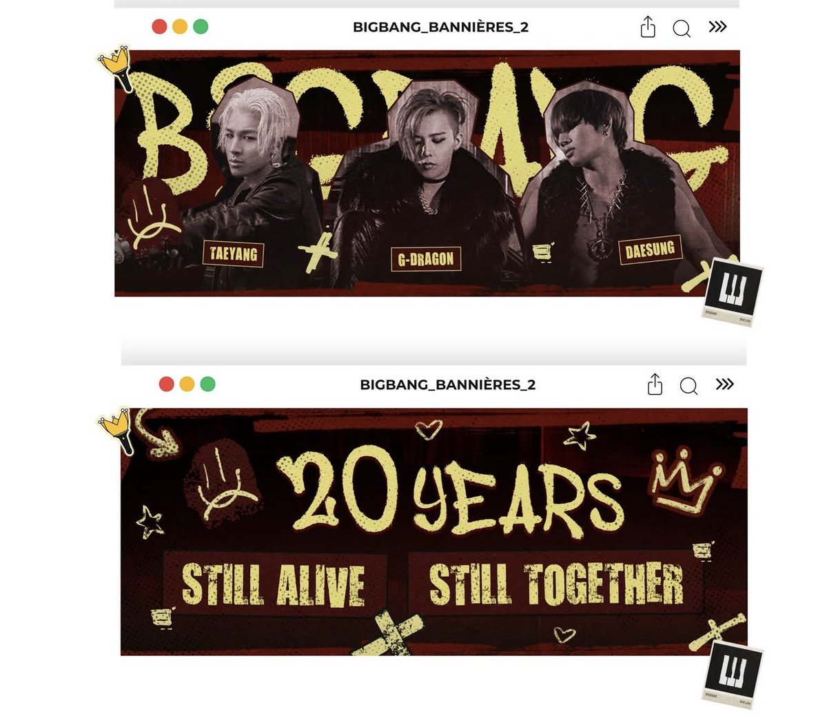 gdragon_frbase's tweet photo. LES PROPOSITIONS DE BANNIÈRES SONT LÀ ! 

À l’occasion du concert de BIGBANG au Stade de France le 19 septembre 2026, plusieurs fans ont imaginé et créé leurs propres propositions pour la bannière du projet. 

Découvrez dès maintenant les 9 designs proposés !

Et surtout… à vous de choisir ! 
Votez pour votre bannière préférée afin de nous aider à déterminer le design final. 👑🧡

🗳️ VOTEZ ICI : https://t.co/SMMCEeHYre