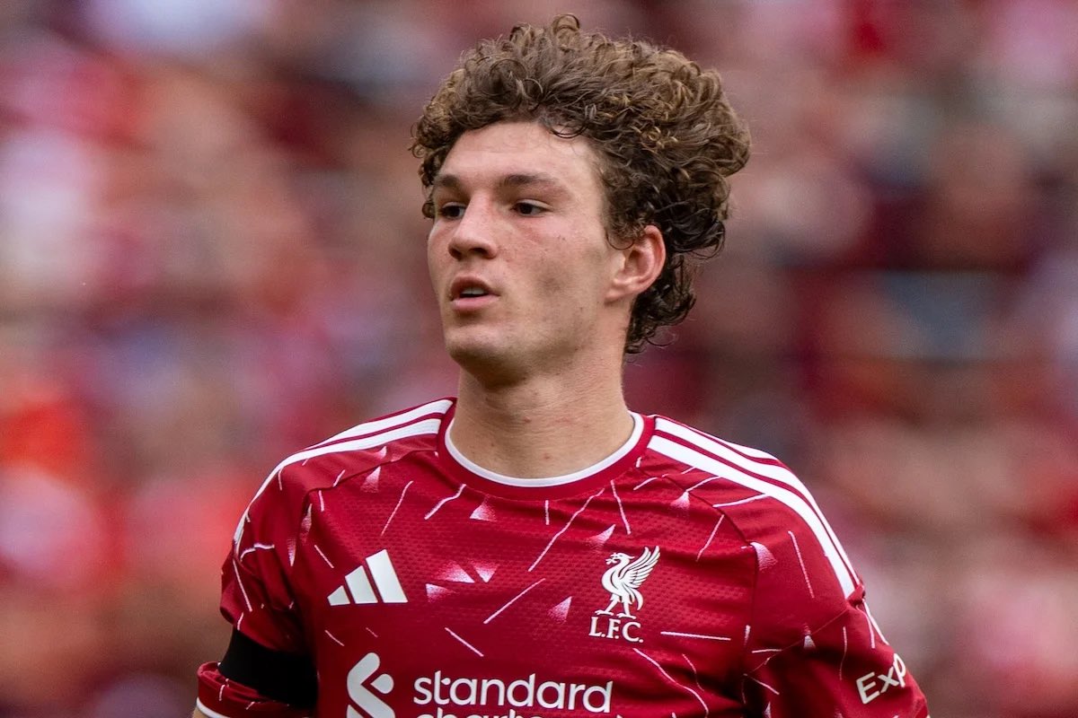 AnfieldEdition's tweet photo. 🚨 | @thisisanfield: Despite Lewis Koumas’ strong preseason showings, the most likely outcome remains a loan away this summer, with Burnley among the teams to hold an interest. https://t.co/h61VESIVhJ