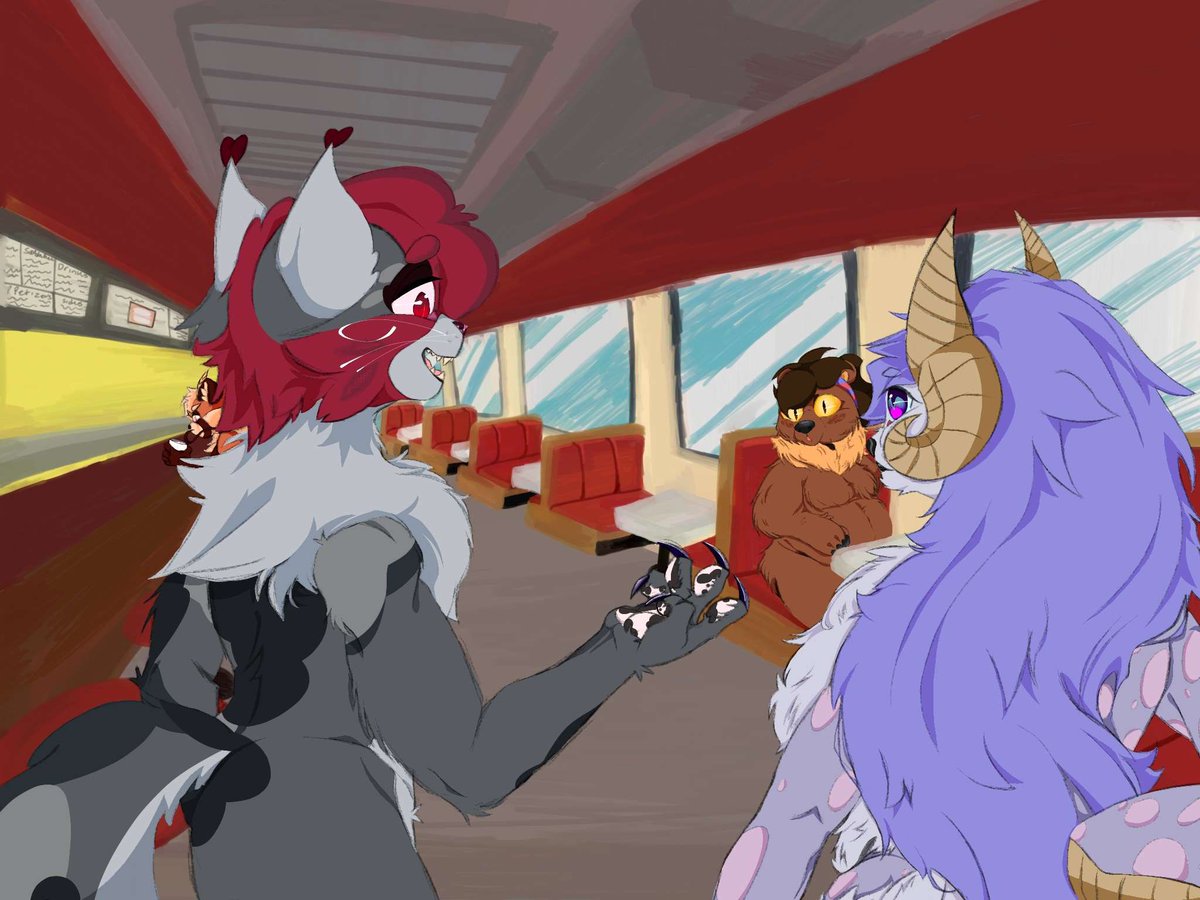 YourDovey's tweet photo. Drew something fun with all my furry ocs!! https://t.co/9UUBKMmUFs