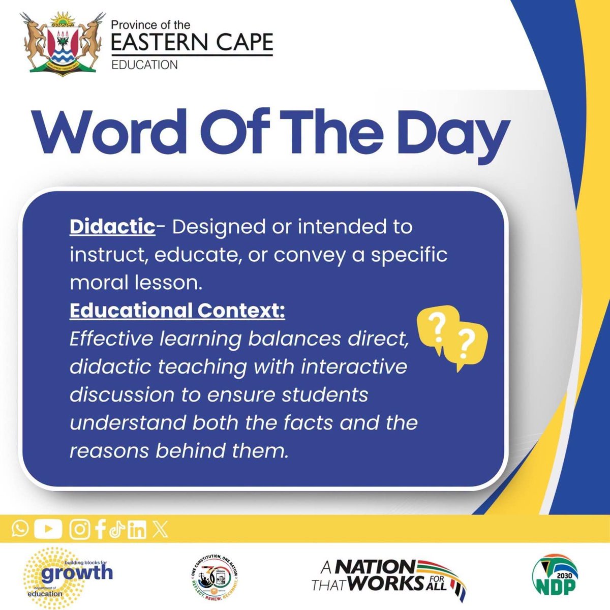 ECDOEZA's tweet photo. Word of the Day 📌
#BuildingBlocksForGrowth #ANationThatWorksForAll https://t.co/Rw2XocsmYw