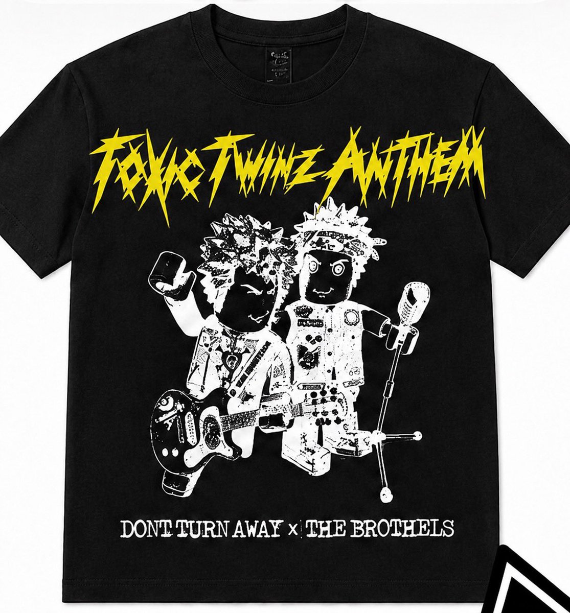 vvkouenji's tweet photo. 📢〜〜入荷速報〜〜📢

⚡️DONT TURN AWAY &amp; THE BROTHELS⚡️

💿本日フラゲ日💿
『TOXIC TWINZ ANTHEM』
特典:ステッカー&amp;缶バッジ

　　＼ヴィレヴァン限定カラー／
⚡️コラボTシャツも本日より販売開始⚡️

最強スプリット盤本日フラゲ日‼︎
特典は先着順なのでお早めに〜‼︎ https://t.co/2fH27rrZQI
