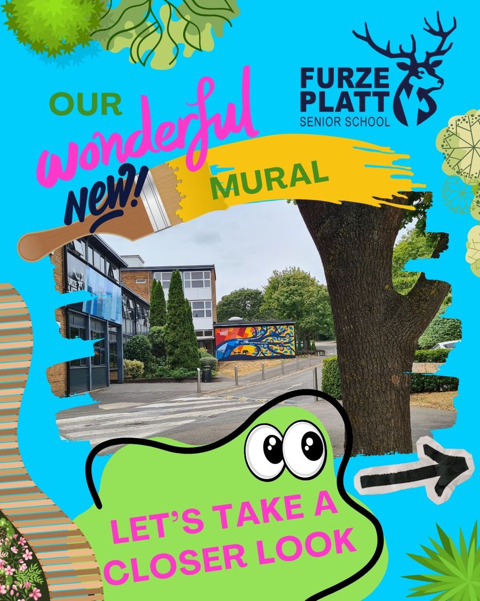 Furze_Platt's tweet photo. 🎨🐘 Our new entrance mural is complete!

In October, our elephants Borough &amp; Scout will return and take pride of place in front of the mural! 💗

👏 Thank you to our student painters, Mrs K Barnes, Mrs L Hawkins &amp; Site Team.

#FPSSAchieve #TrunksAcrossTheThames https://t.co/f2R3cF8Xw8