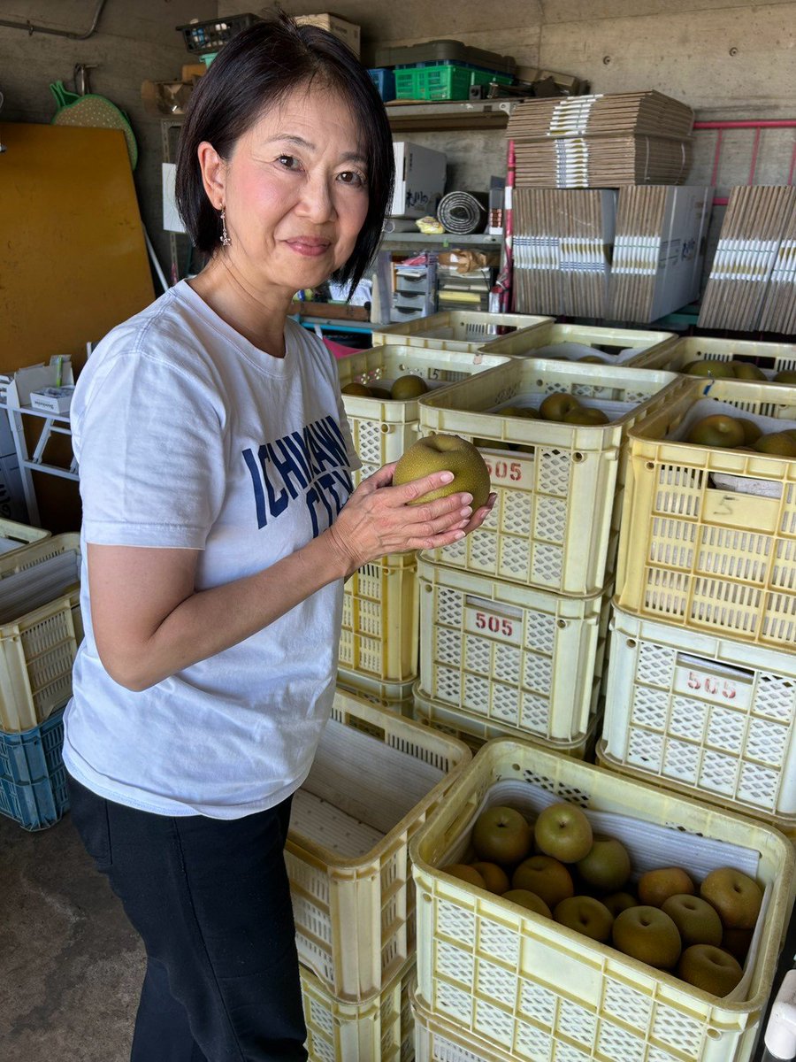 moriya_support's tweet photo. 🎻です。

本日の #守屋貴子 は、大町の梨園にも行きました。
千葉県の梨は、市川が発祥の地です。

https://t.co/GUSrD6bWjF　　

#市川の梨
#川上善六
#企業公式がお疲れ様を言い合う https://t.co/22s93vgkwk